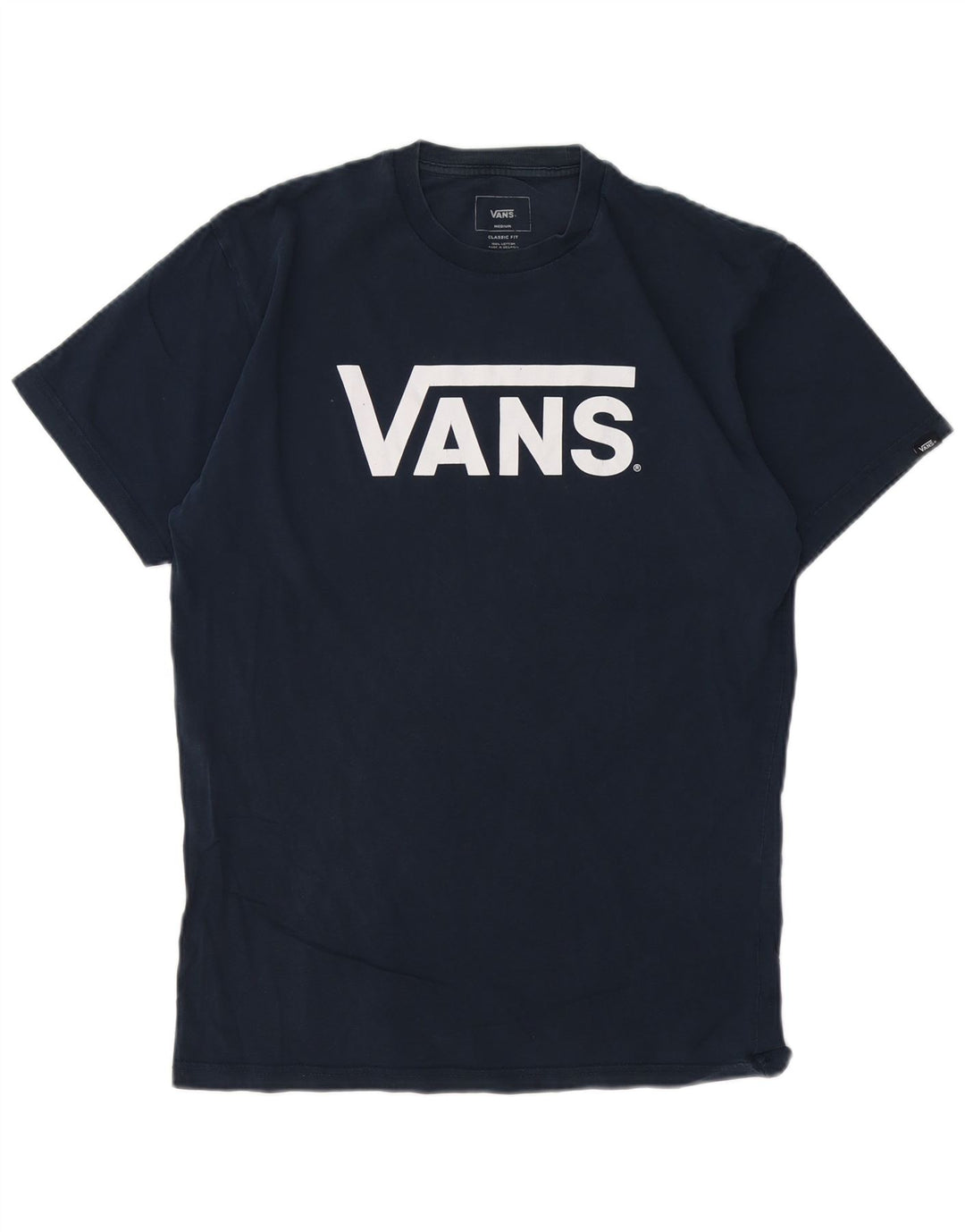 VANS T-shirt graphique coupe classique pour homme en coton bleu marine moyen