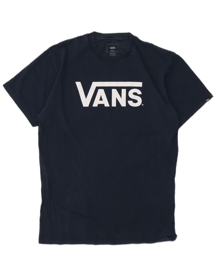 VANS T-shirt graphique coupe classique pour homme en coton bleu marine moyen
