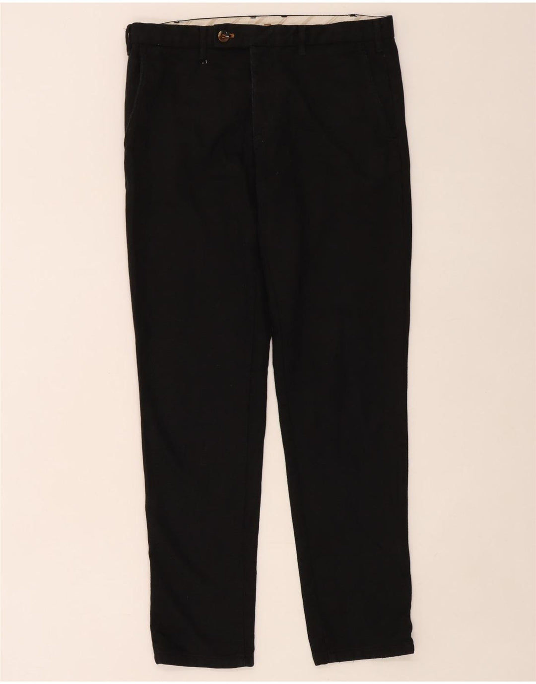 Zara Pantalon de costume slim pour homme EU 40 Medium W31 L30 Noir Polyester