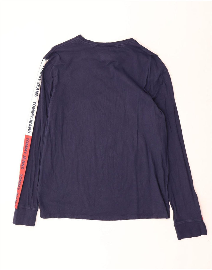 Tommy Hilfiger Haut graphique à manches longues pour hommes, grand color block bleu marine
