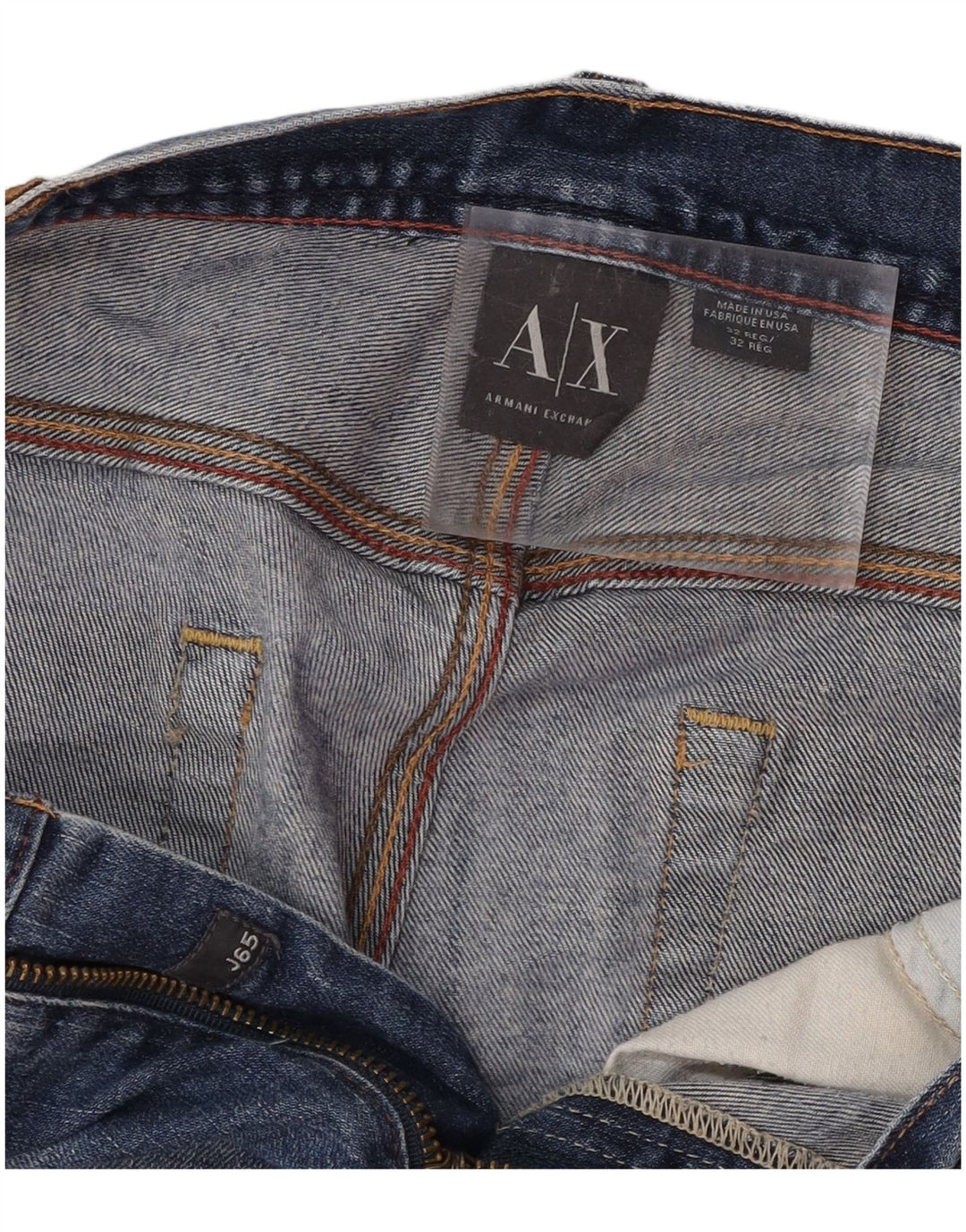 ARMANI EXCHANGE Jean droit W32 L29 bleu coton homme
