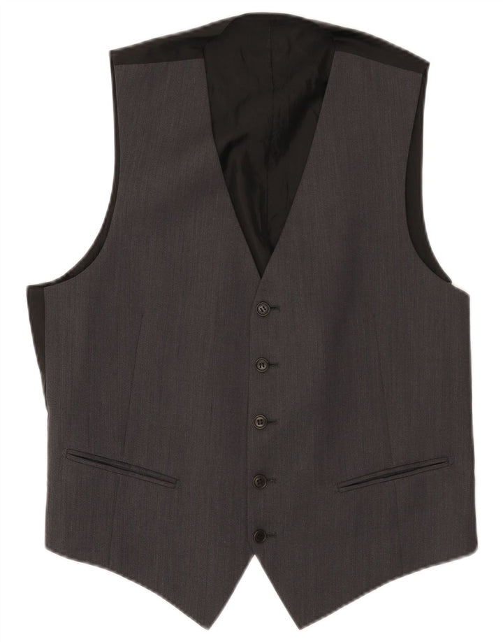Gilet Vintage Homme Gris Moyen Colourblock