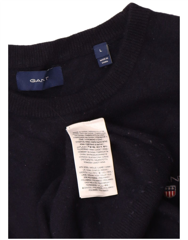 Gant Pull ras du cou pour femme UK 14 Large Bleu marine Laine