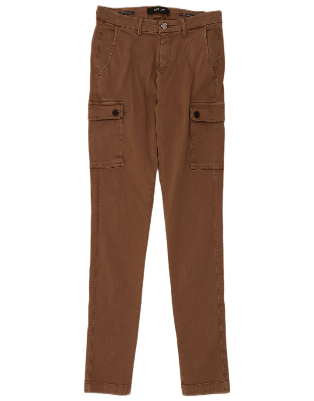 REPLAY Pantalon Cargo Jaan Skinny Femme W29 L34 Marron Coton