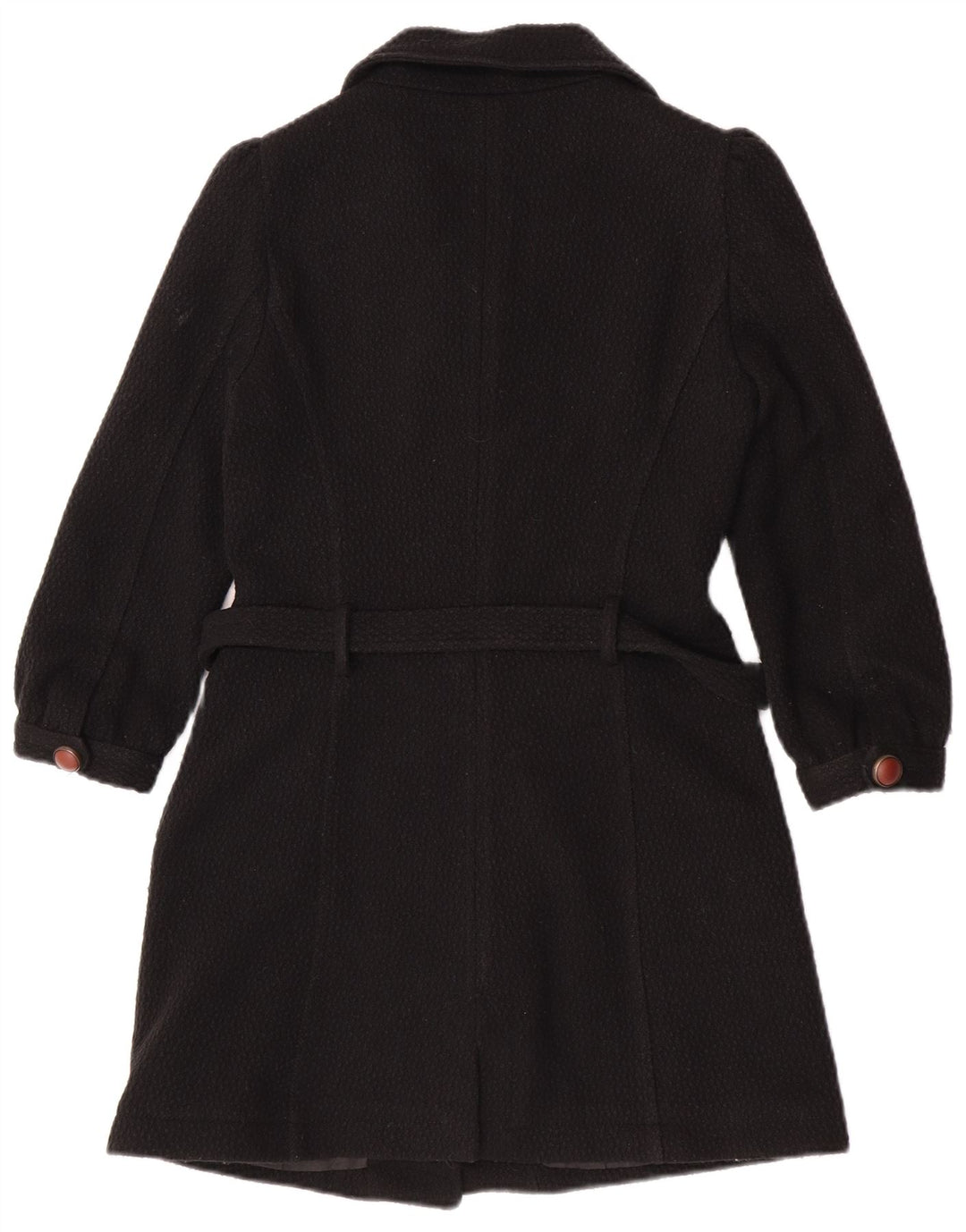 Zara Manteau Femme UK 12 Acrylique Noir Moyen