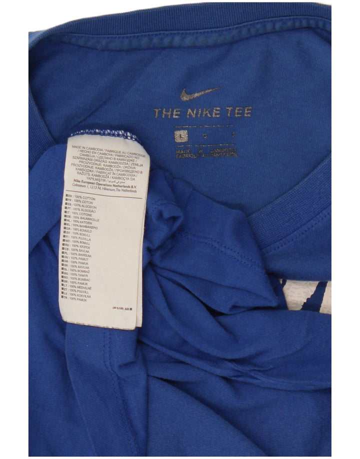 Nike T-shirt graphique pour homme en coton bleu Taille L