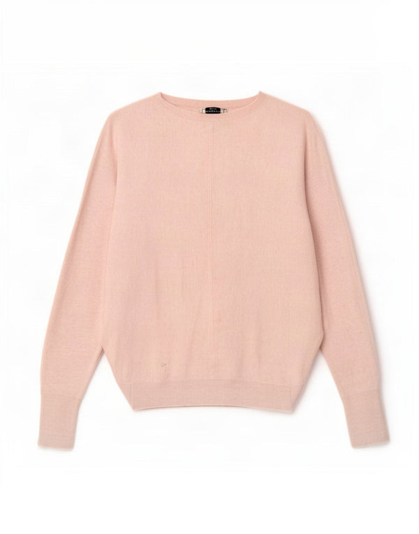 All Saints Pull surdimensionné à col bateau pour femme UK 14 Rose moyen