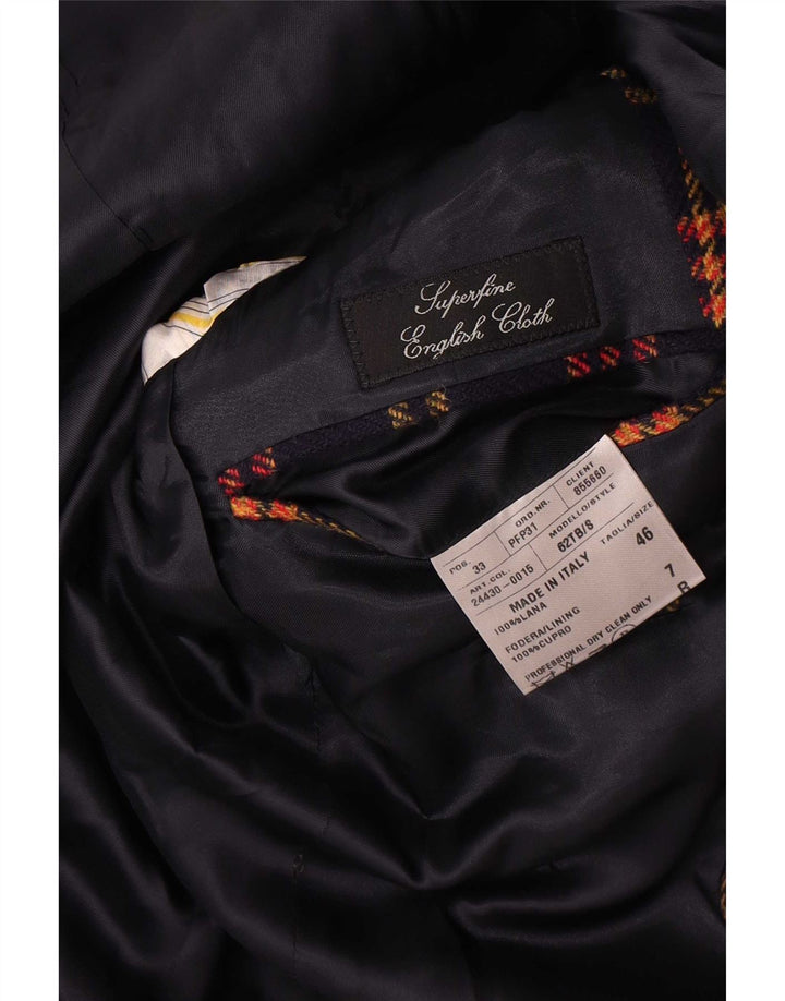 Sutor Mantellassi Veste blazer à 3 boutons pour homme IT 46 Petit carreaux bleu marine