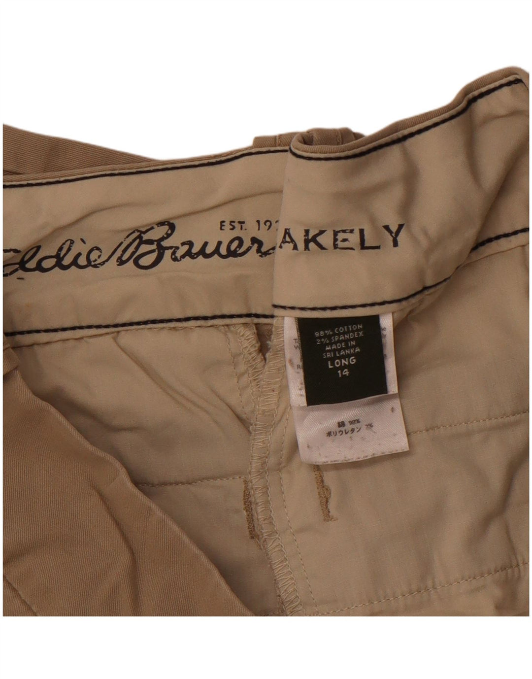 EDDIE BAUER Pantalon décontracté Blakely Fit pour femme US 14 XL W34 L34 Beige