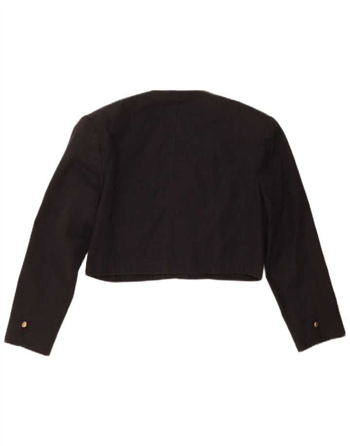 FORENZA Veste Boléro Femme UK 16 Large Noir Coton