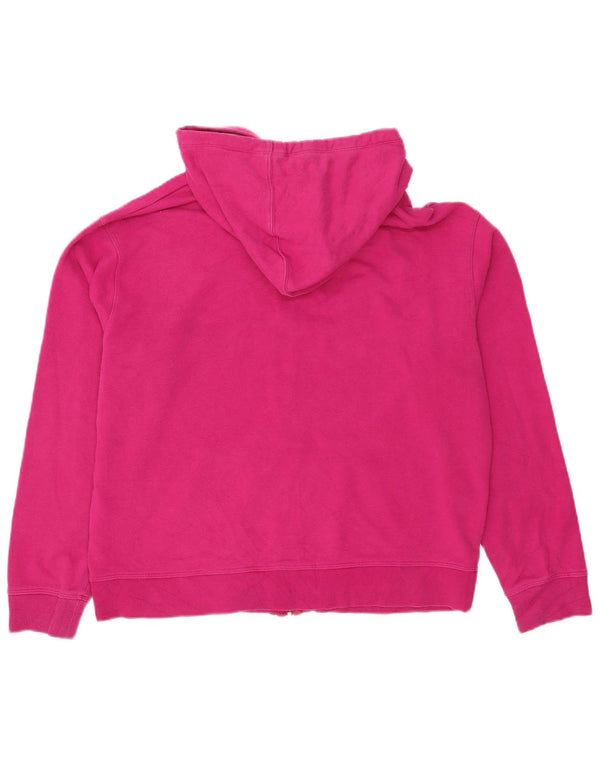 Champion Womens Graphic Regular Fit Zip Hoodie Sweater UK 20 2XL Pink