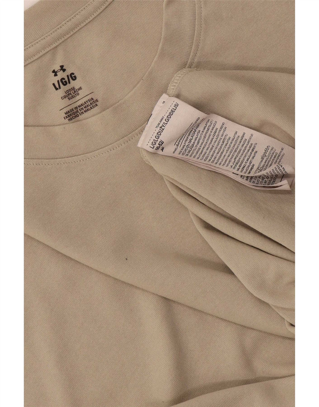 Under Armour T-Shirt Homme Haut Large Coton Beige