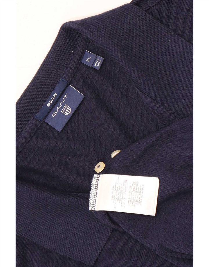 Gant Polo Regular Homme XL Bleu Marine Coton