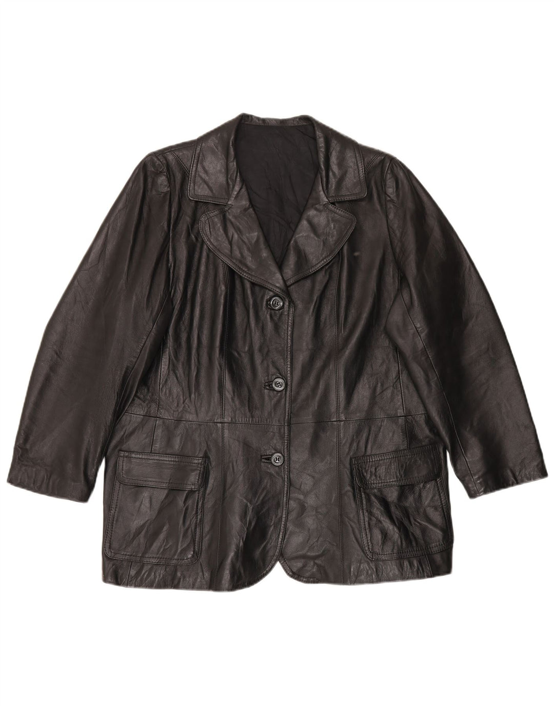 vintage Femme 3 Bouton Blazer Veste IT 52 2XL Noir