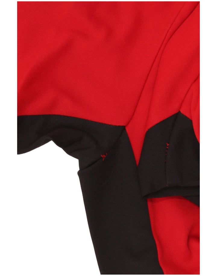 Adidas Sweat-shirt pour homme UK 38/40 Rouge moyen Colorblock Polyester
