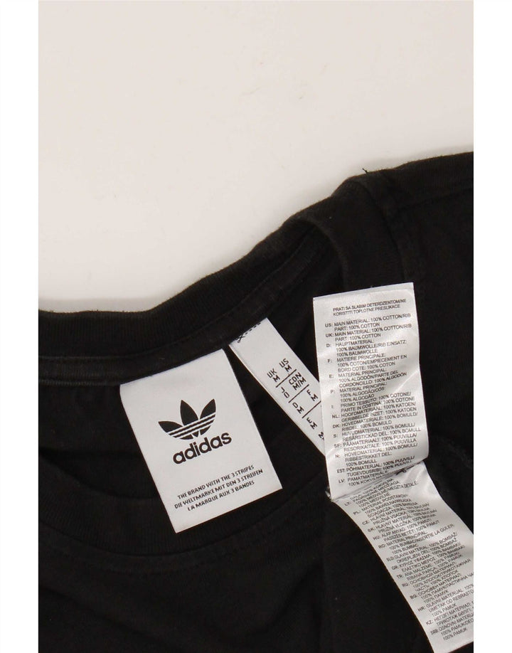 Adidas T-shirt graphique pour homme en coton noir moyen