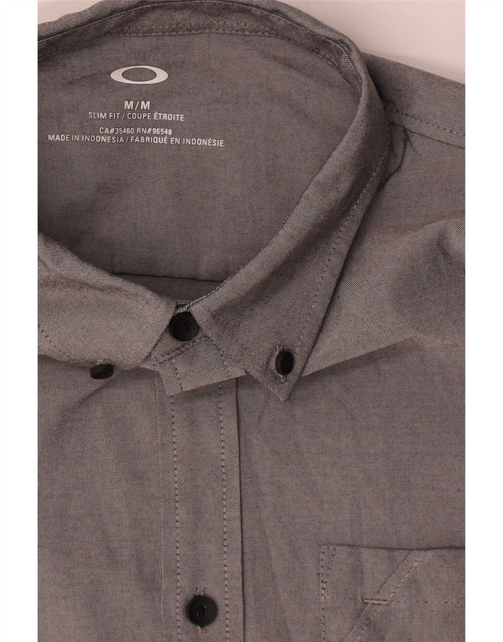 Oakley Chemise Slim Fit Homme Gris Moyen Polyester