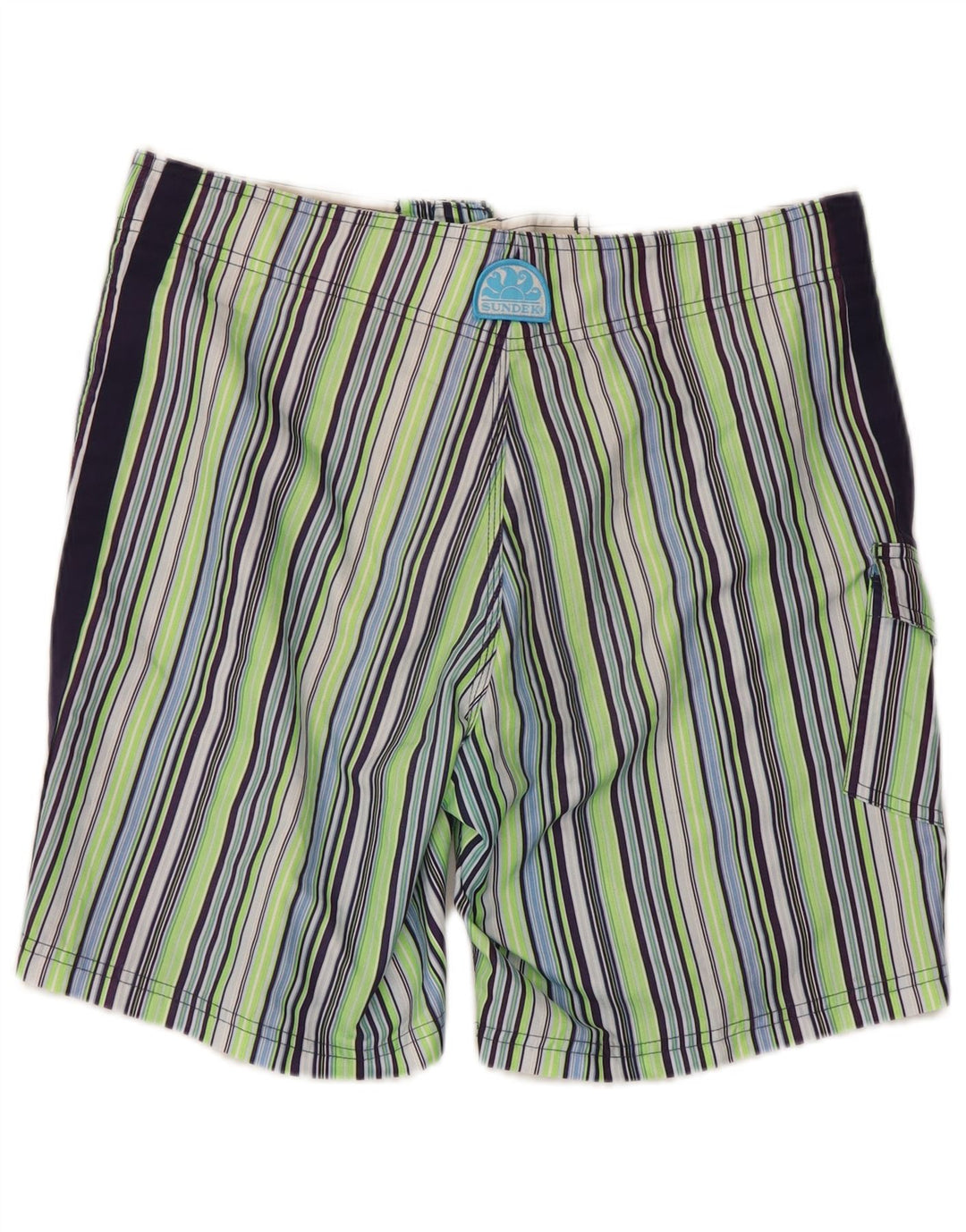 Sundek Short de bain homme moyen rayé multicolore
