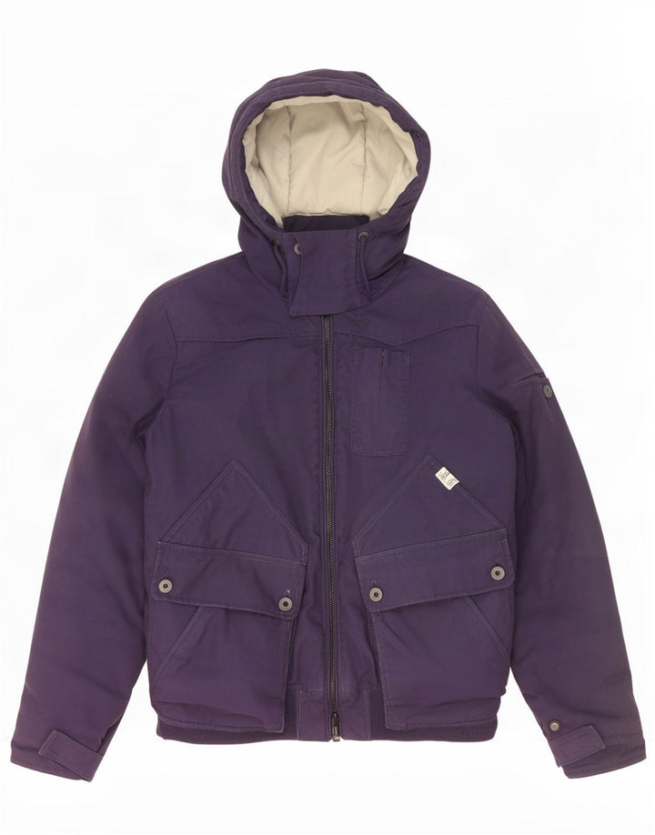 G-Star Veste bomber à capuche pour homme UK 40 Large Bleu marine Polyester
