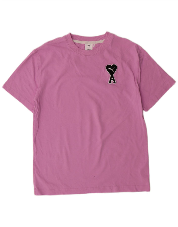 Puma T-Shirt Graphique Homme Petit Rose Coton