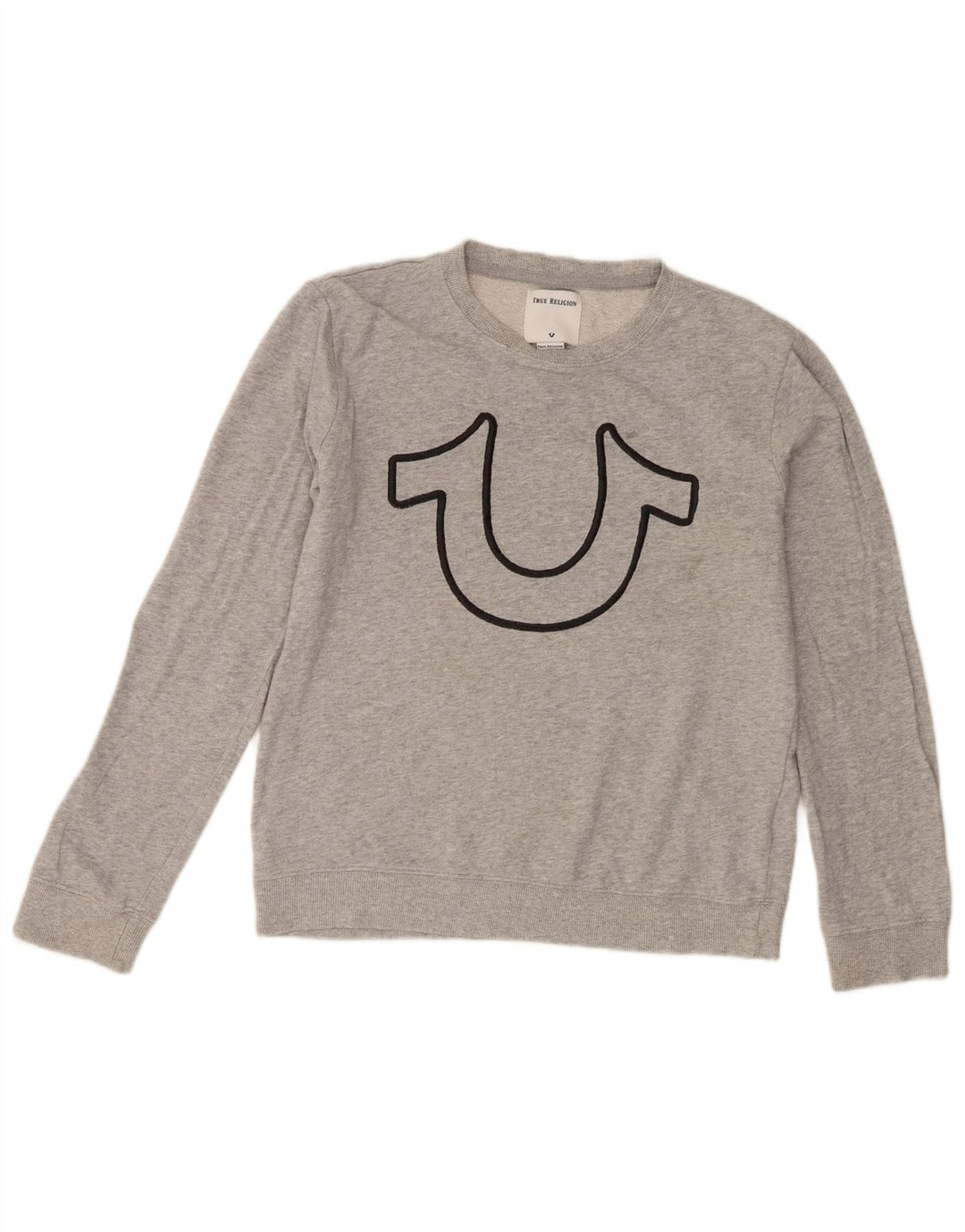 True Religion Sweat-Shirt Graphique Garçon 13-14 Ans Grand Gris Coton