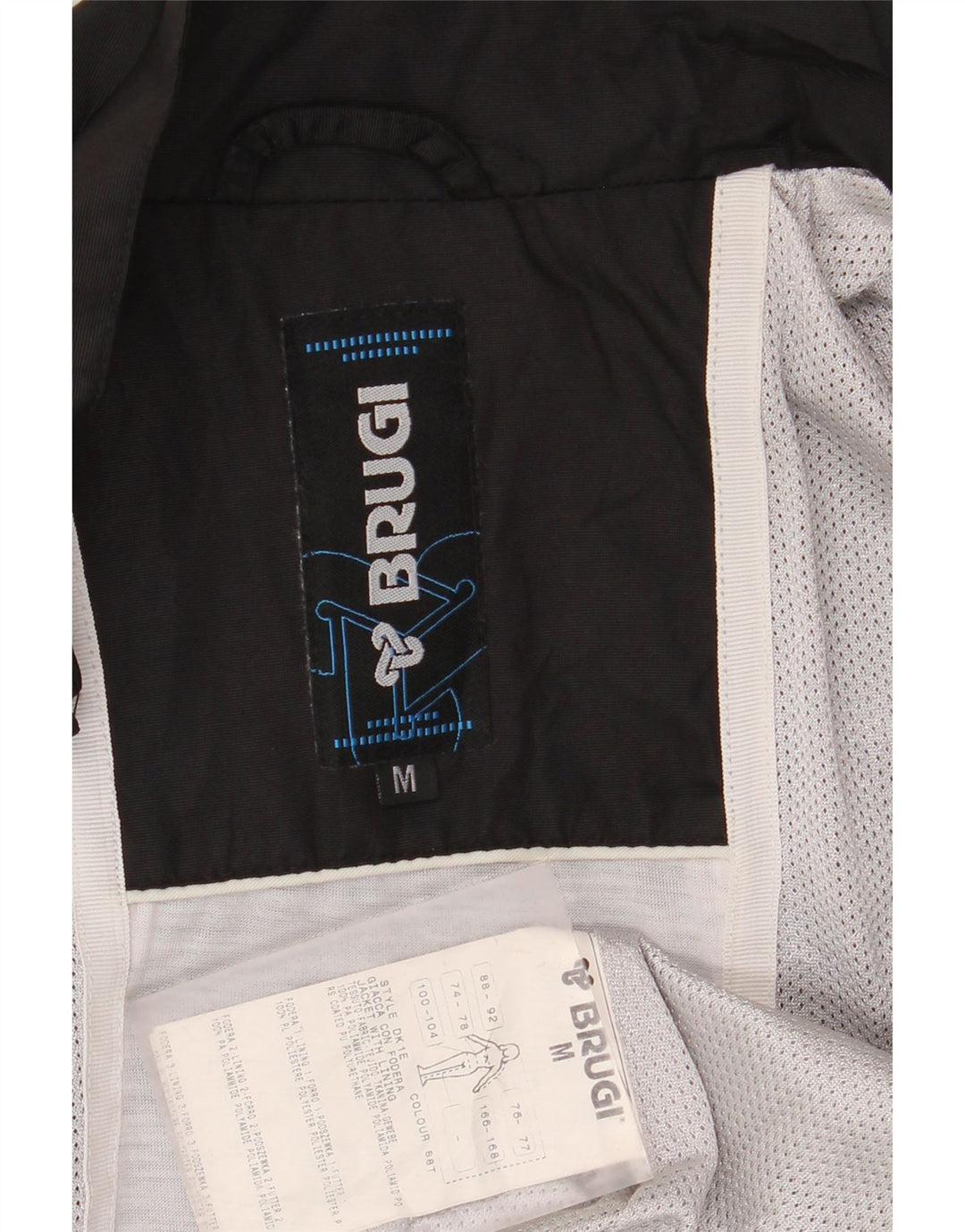 Brugi Veste de Pluie Homme UK 38 Medium Noir Colourblock Polyamide