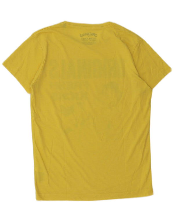 Jack & Jones T-Shirt Graphique Homme Petit Jaune Coton