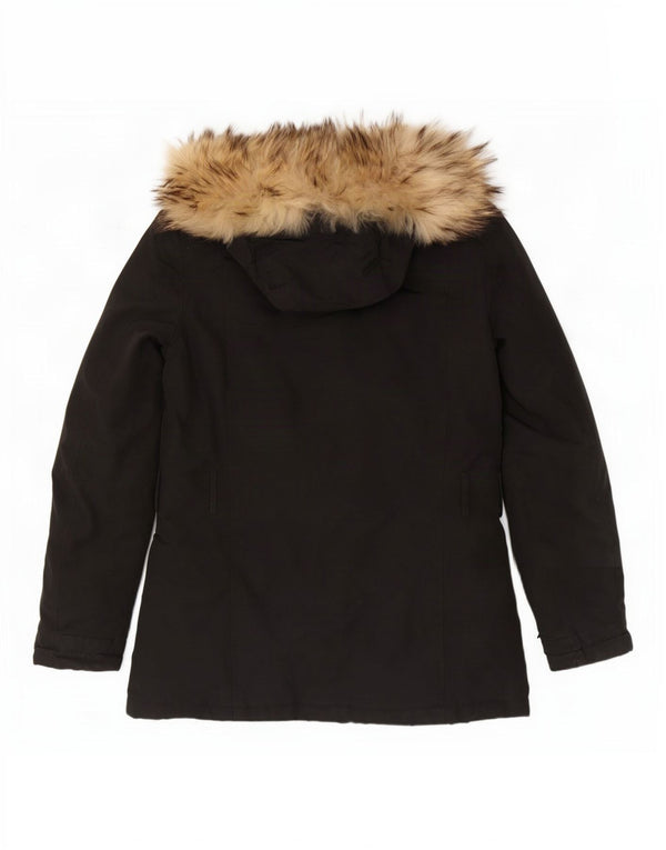 Woolrich Veste matelassée à capuche pour femme UK 10 Small Noir