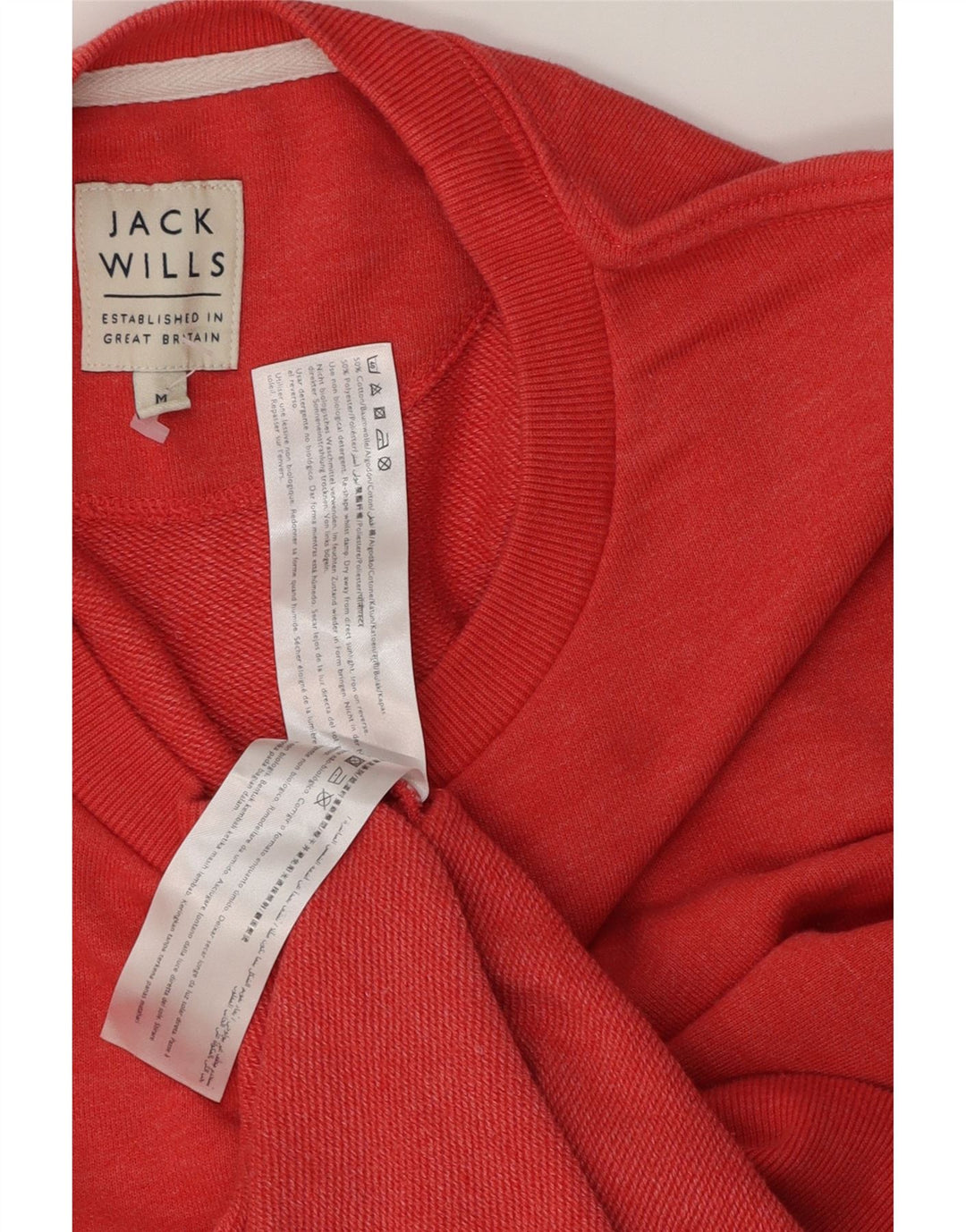 Jack Wills Sweat-shirt graphique pour homme en coton rouge moyen