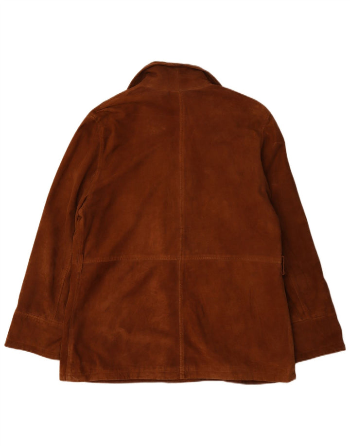 Veste en daim femme vintage UK 18 XL Cuir Marron