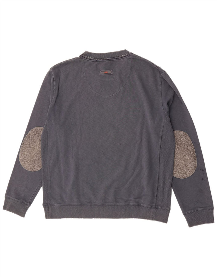 Hugo Boss Homme Graphic Sweatshirt Jumper XL Bleu Marine Coton