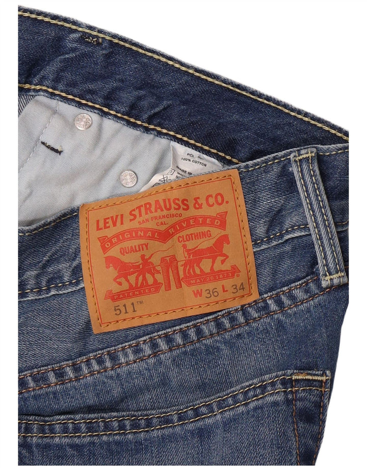 Levi's Jean Slim 511 Homme Bleu W36 L34 Coton