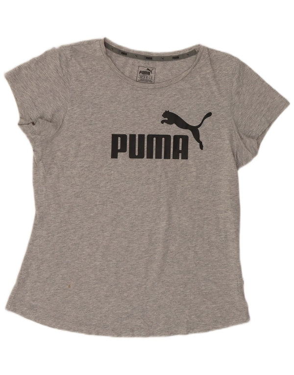 Puma T-shirt graphique pour femme UK 12 Gris moyen