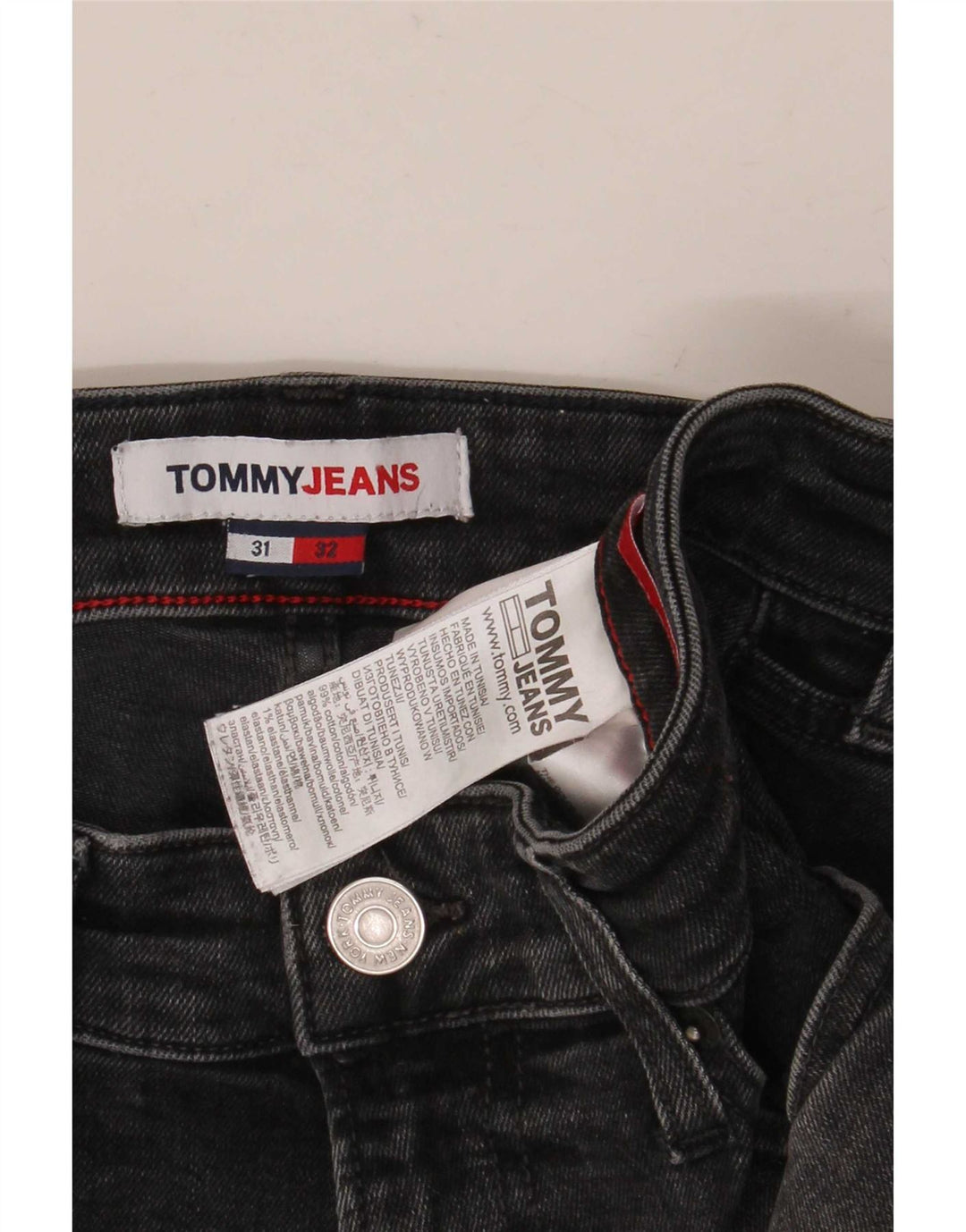 Tommy Jeans Homme Slim W31 L32 Gris Coton