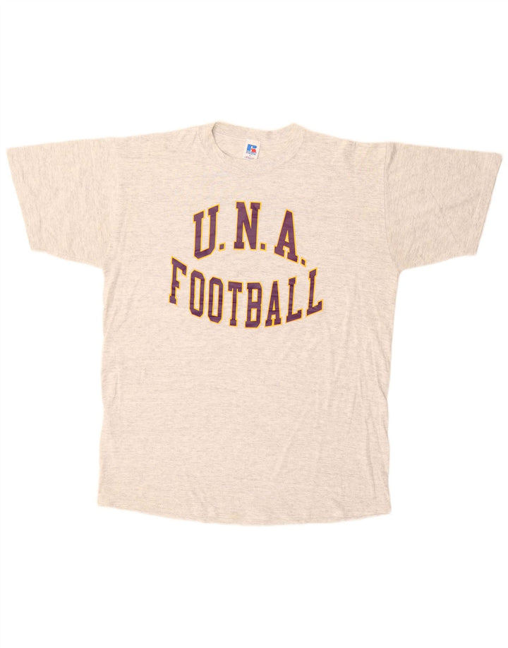 RUSSELL ATHLETIC T-Shirt Graphique Homme Haut XL Gris Coton