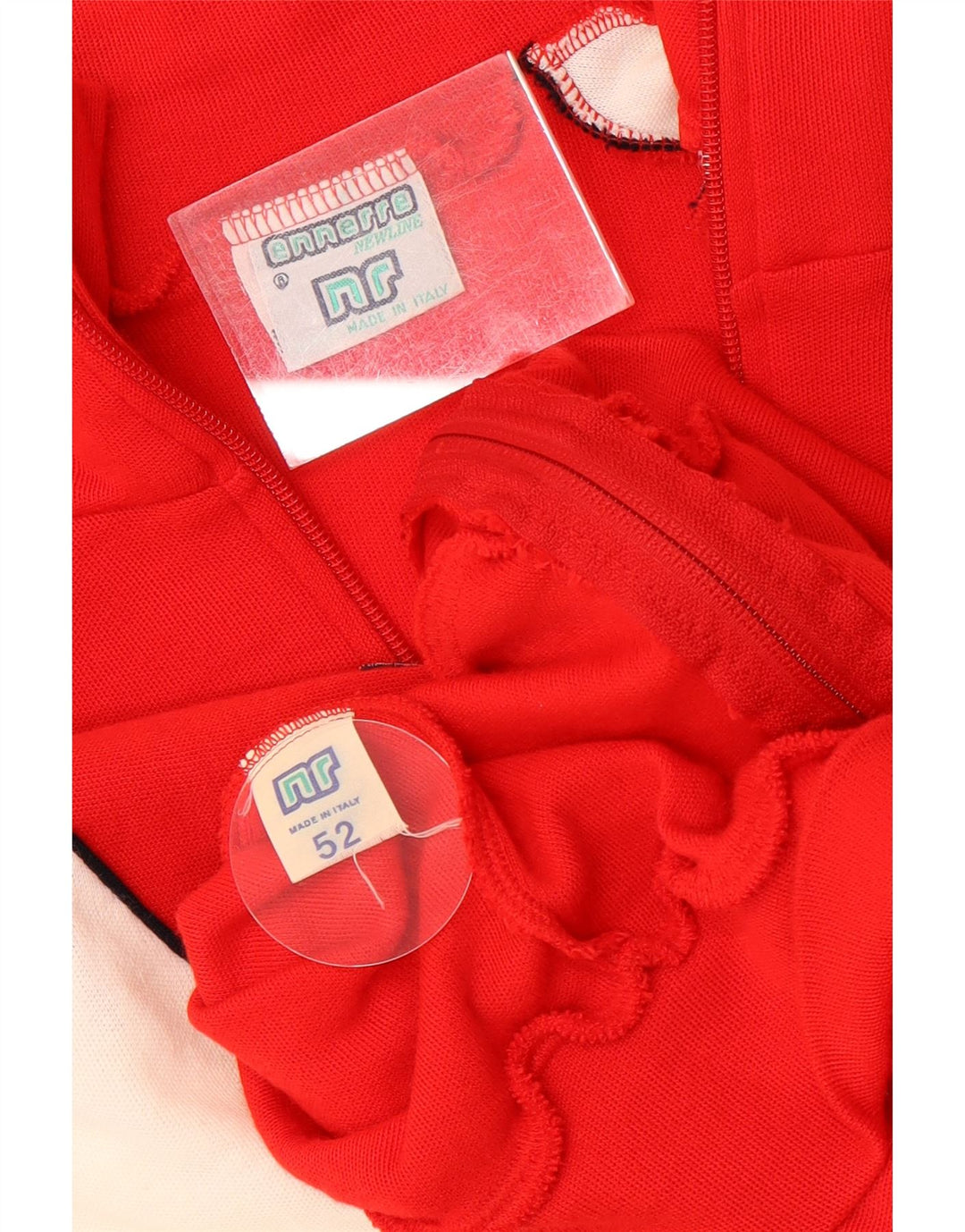 Ennerre Veste de survêtement pour homme IT 52 Large Rouge Acrylique colour block
