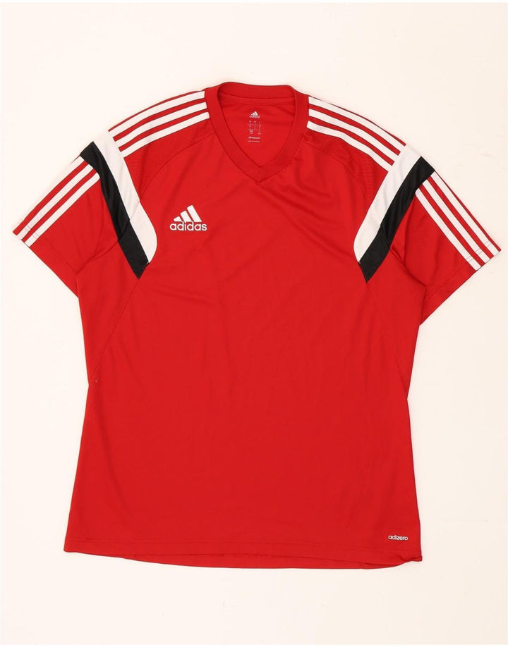 Adidas Hommes Climacool T-Shirt Haut Grand Rouge Colorblock Polyester
