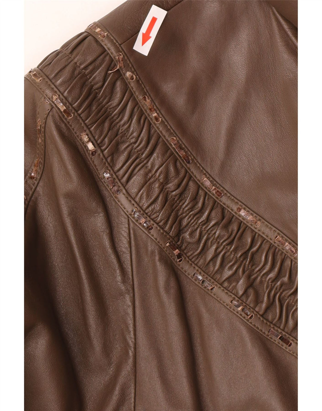 Your Sixth Sense Manteau en cuir pour femme UK 16 Large Marron