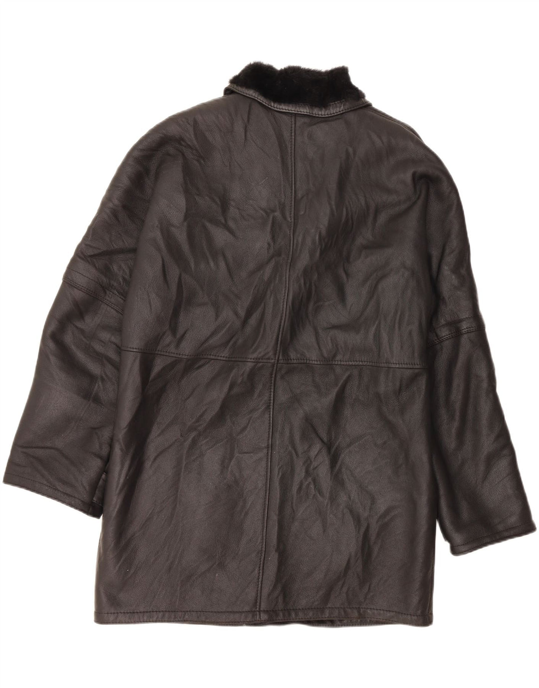 VINTAGE Manteau en peau de mouton pour homme IT 52 XL en peau de mouton noire