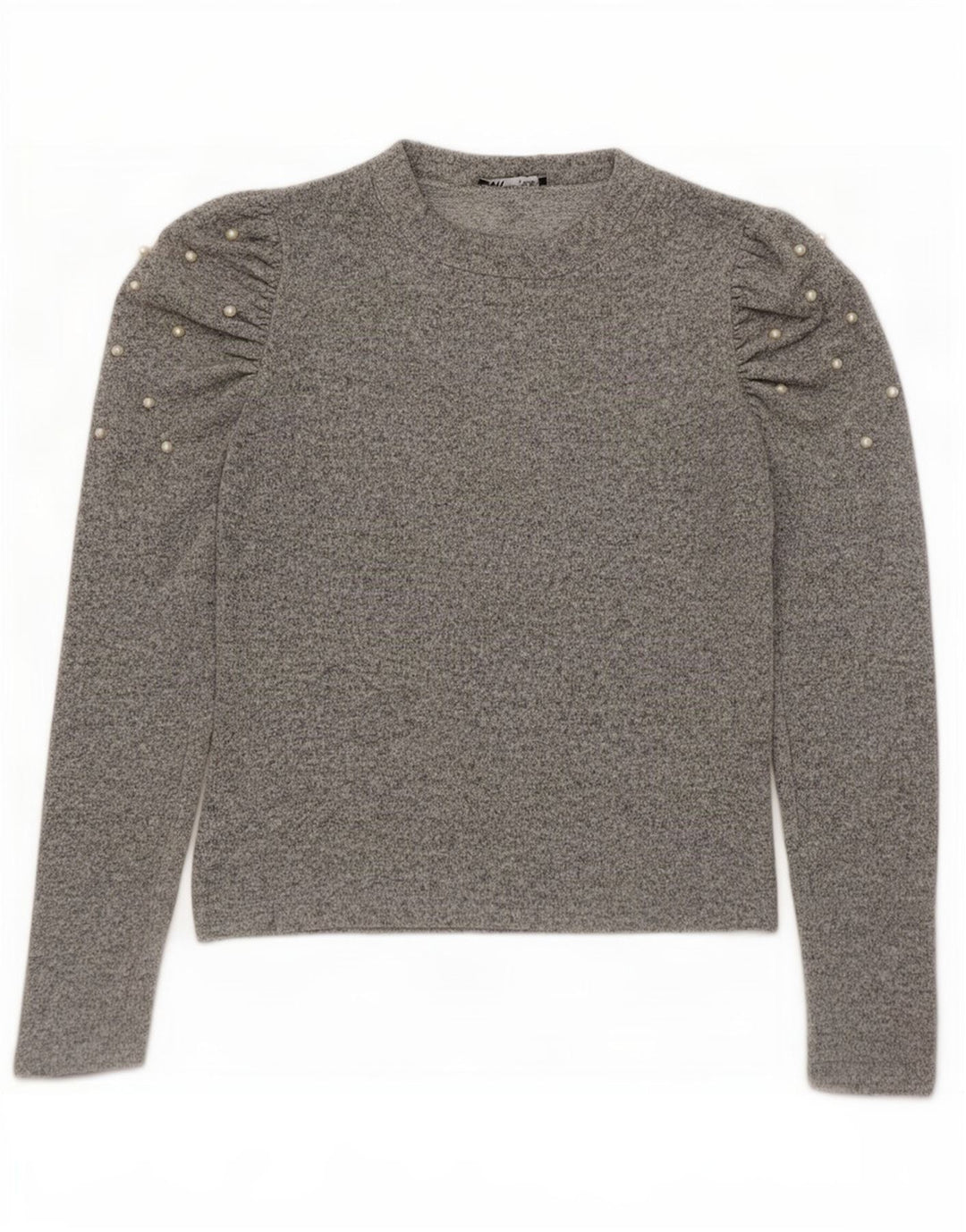 Zara Chemisier à manches longues pour femme UK 42 Viscose mouchetée gris moyen