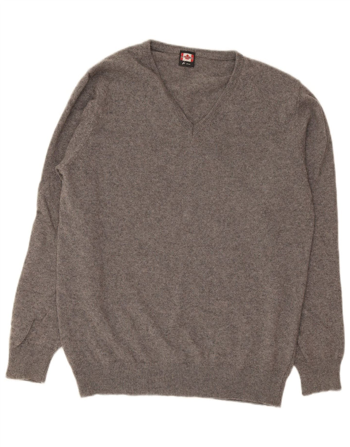 ANNAMARIA Pull Col V Homme XL Gris Laine