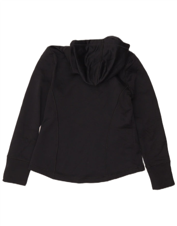 FILA Pull à capuche zippé pour femme UK 10 Small Noir Polyester