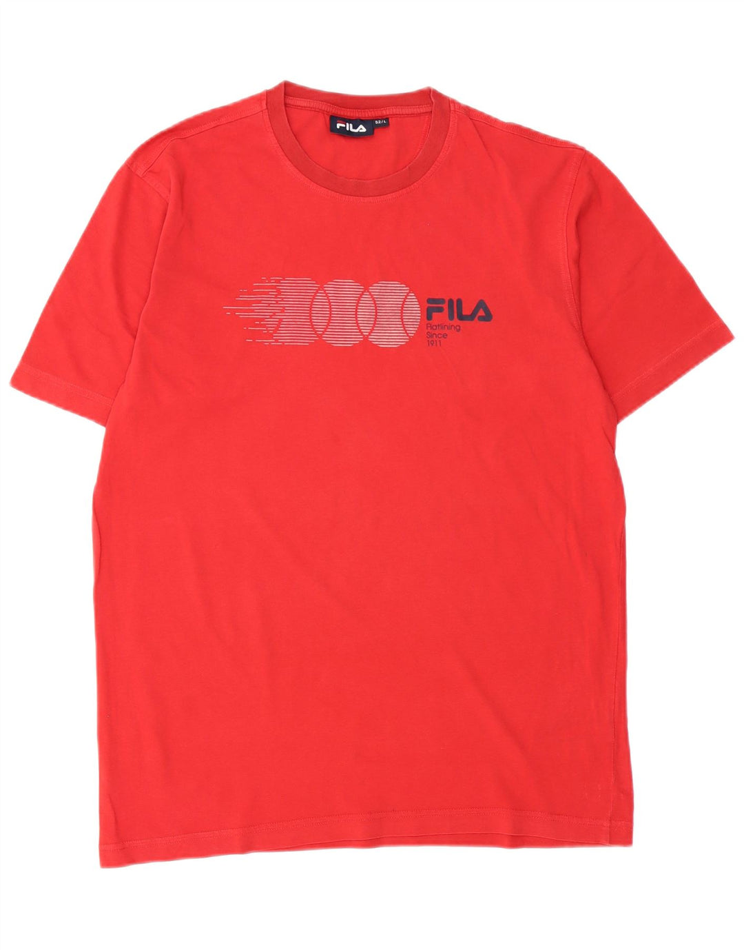 FILA T-Shirt Graphique Homme Top IT 52 Grand Rouge Coton