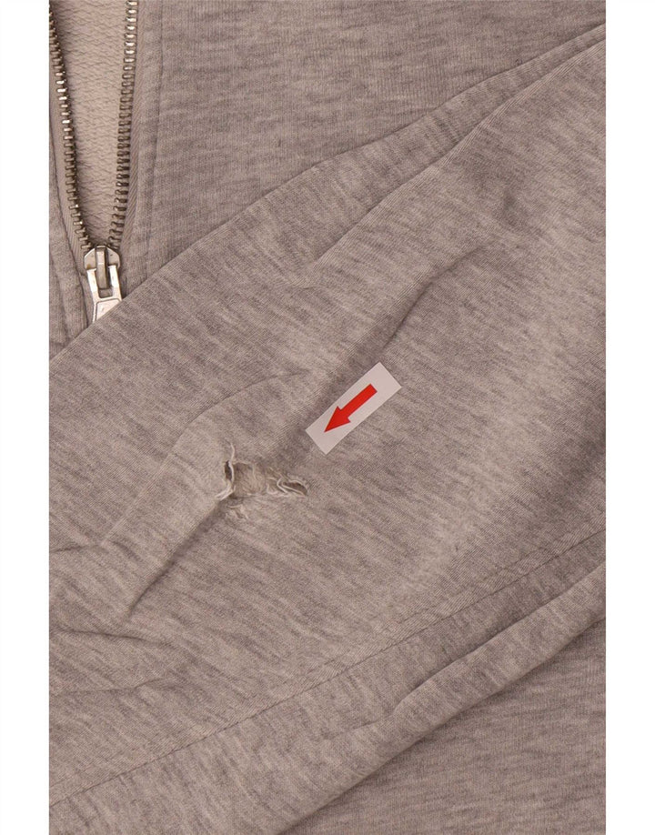 Zara Sweat-shirt à col zippé pour homme, grand gris