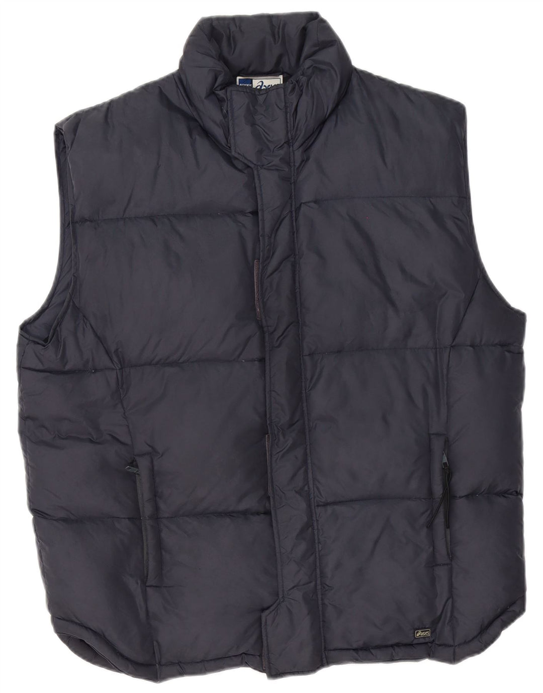 Asics Gilet rembourré pour homme UK 40 Large Bleu marine Nylon