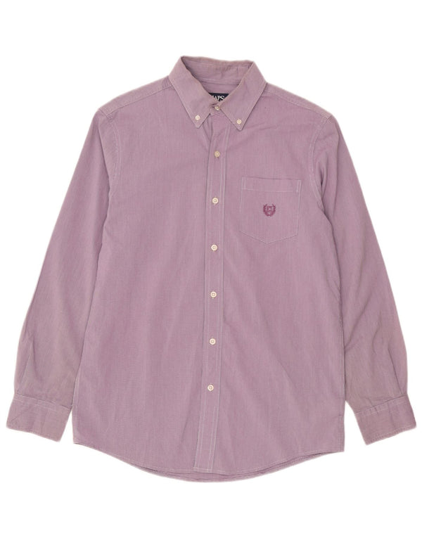 Chaps Chemise surdimensionnée pour homme UK 10 Petit pied-de-poule violet en coton