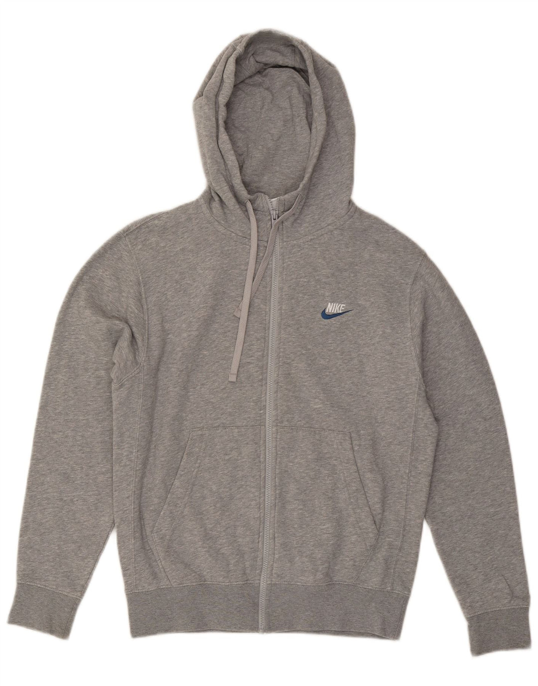 NIKE Pull à capuche zippé pour homme en coton moucheté gris petit