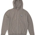 NIKE Pull à capuche zippé pour homme en coton moucheté gris petit