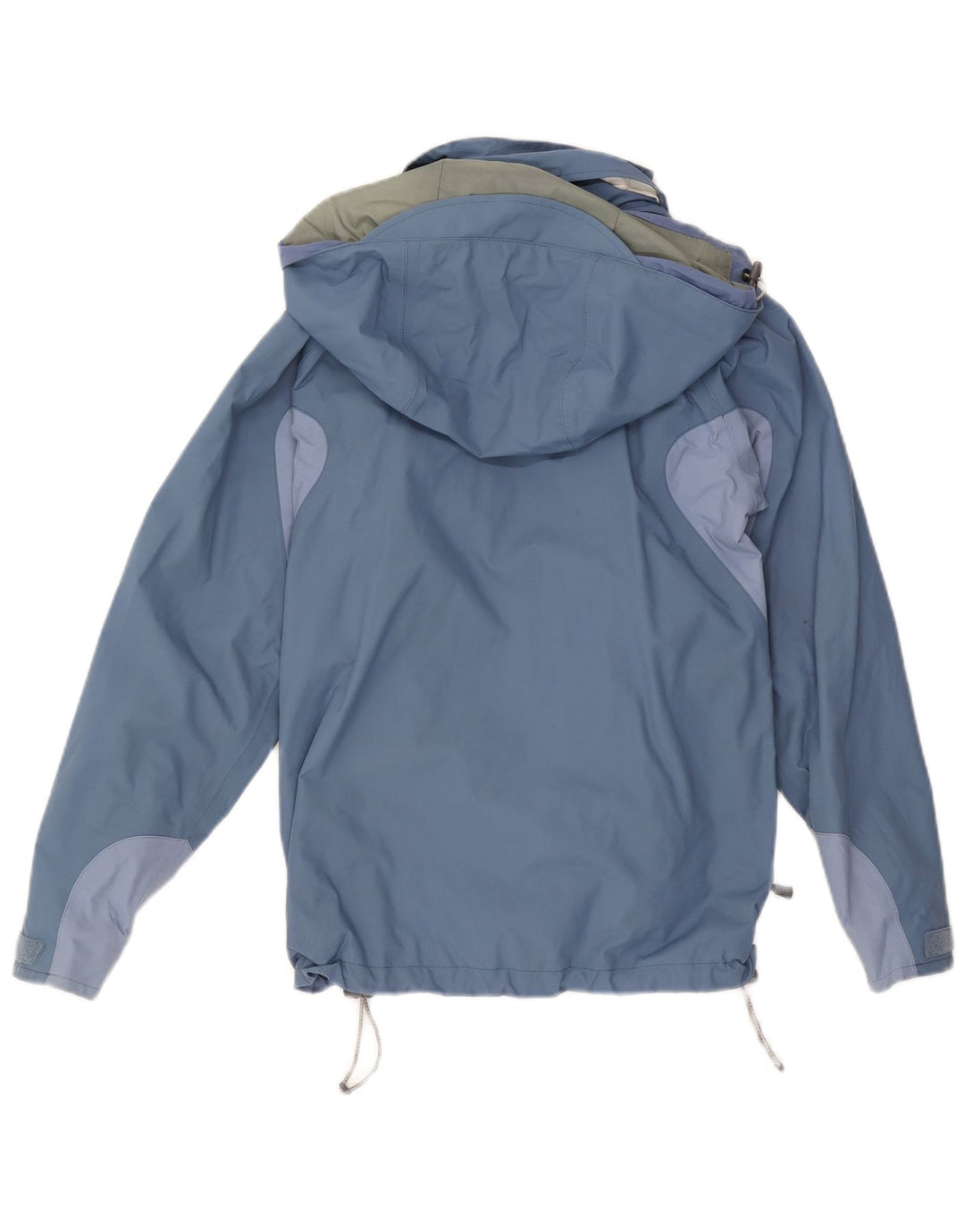 BERGHAUS Veste de pluie à capuche pour femme UK 10 Small Bleu Colorblock Nylon