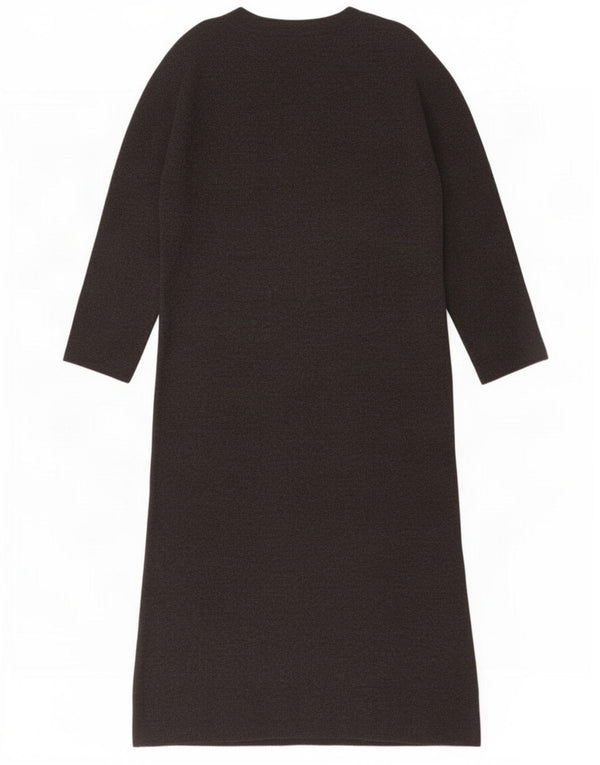 Cos Robe pull à manches longues pour femme UK 44 Laine gris moyen